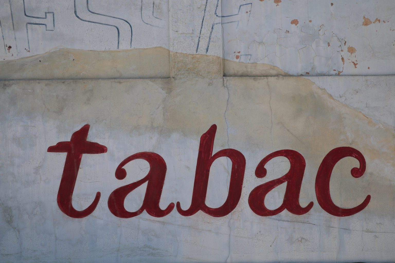 tabac graffiti on a wall in France