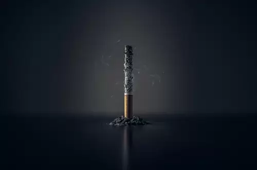image of a cigarette that has been burnt to the filter