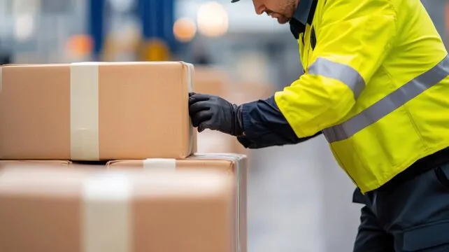 enforcement officer checking imported vape products